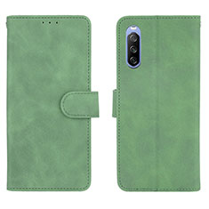 Coque Portefeuille Livre Cuir Etui Clapet L01Z pour Sony Xperia 10 III SO-52B Vert