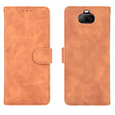 Coque Portefeuille Livre Cuir Etui Clapet L01Z pour Sony Xperia 8 Marron