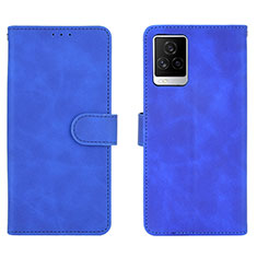 Coque Portefeuille Livre Cuir Etui Clapet L01Z pour Vivo iQOO 7 5G Bleu