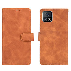 Coque Portefeuille Livre Cuir Etui Clapet L01Z pour Vivo iQOO U3 5G Marron