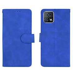 Coque Portefeuille Livre Cuir Etui Clapet L01Z pour Vivo iQOO U3x 5G Bleu