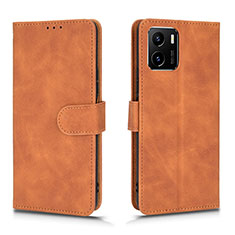 Coque Portefeuille Livre Cuir Etui Clapet L01Z pour Vivo iQOO U5x Marron