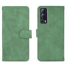 Coque Portefeuille Livre Cuir Etui Clapet L01Z pour Vivo iQOO Z3 5G Vert