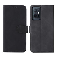 Coque Portefeuille Livre Cuir Etui Clapet L01Z pour Vivo iQOO Z6 5G Noir