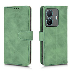 Coque Portefeuille Livre Cuir Etui Clapet L01Z pour Vivo iQOO Z6 Pro 5G Vert