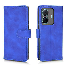 Coque Portefeuille Livre Cuir Etui Clapet L01Z pour Vivo T1 Pro 5G Bleu