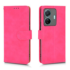 Coque Portefeuille Livre Cuir Etui Clapet L01Z pour Vivo T1 Pro 5G Rose Rouge