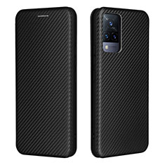 Coque Portefeuille Livre Cuir Etui Clapet L01Z pour Vivo V21 5G Noir