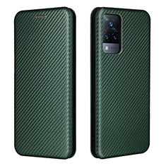 Coque Portefeuille Livre Cuir Etui Clapet L01Z pour Vivo V21s 5G Vert