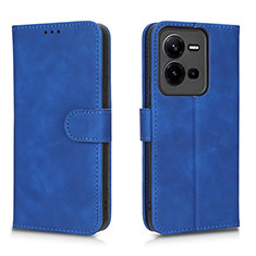 Coque Portefeuille Livre Cuir Etui Clapet L01Z pour Vivo V25 5G Bleu