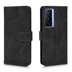 Coque Portefeuille Livre Cuir Etui Clapet L01Z pour Vivo X70 5G Noir