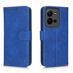 Coque Portefeuille Livre Cuir Etui Clapet L01Z pour Vivo X80 Lite 5G Bleu