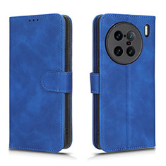 Coque Portefeuille Livre Cuir Etui Clapet L01Z pour Vivo X90 Pro+ Plus 5G Bleu