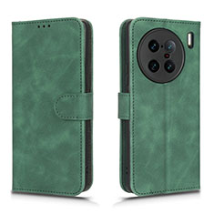 Coque Portefeuille Livre Cuir Etui Clapet L01Z pour Vivo X90 Pro+ Plus 5G Vert