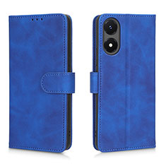 Coque Portefeuille Livre Cuir Etui Clapet L01Z pour Vivo Y02S Bleu