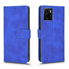 Coque Portefeuille Livre Cuir Etui Clapet L01Z pour Vivo Y10 Bleu