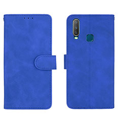 Coque Portefeuille Livre Cuir Etui Clapet L01Z pour Vivo Y11 Bleu