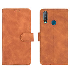 Coque Portefeuille Livre Cuir Etui Clapet L01Z pour Vivo Y11 Marron