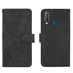 Coque Portefeuille Livre Cuir Etui Clapet L01Z pour Vivo Y12 Noir