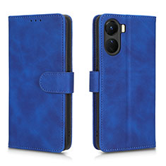 Coque Portefeuille Livre Cuir Etui Clapet L01Z pour Vivo Y16 Bleu