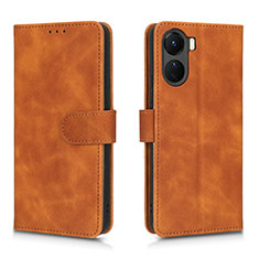 Coque Portefeuille Livre Cuir Etui Clapet L01Z pour Vivo Y16 Marron