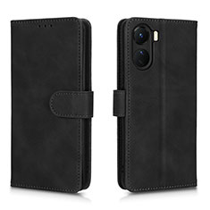 Coque Portefeuille Livre Cuir Etui Clapet L01Z pour Vivo Y16 Noir