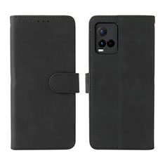 Coque Portefeuille Livre Cuir Etui Clapet L01Z pour Vivo Y21e Noir