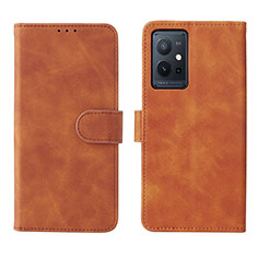 Coque Portefeuille Livre Cuir Etui Clapet L01Z pour Vivo Y33e 5G Marron