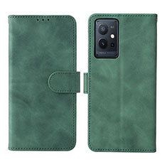 Coque Portefeuille Livre Cuir Etui Clapet L01Z pour Vivo Y33e 5G Vert