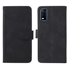 Coque Portefeuille Livre Cuir Etui Clapet L01Z pour Vivo Y3s (2021) Noir