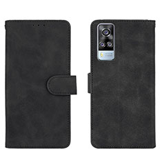 Coque Portefeuille Livre Cuir Etui Clapet L01Z pour Vivo Y51 (2021) Noir