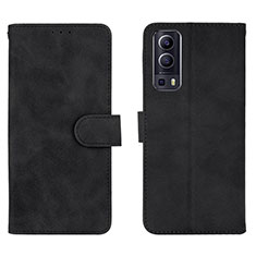 Coque Portefeuille Livre Cuir Etui Clapet L01Z pour Vivo Y52 5G Noir