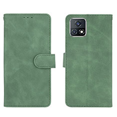 Coque Portefeuille Livre Cuir Etui Clapet L01Z pour Vivo Y52s 5G Vert