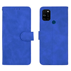 Coque Portefeuille Livre Cuir Etui Clapet L01Z pour Wiko View5 Bleu