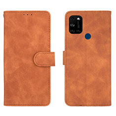 Coque Portefeuille Livre Cuir Etui Clapet L01Z pour Wiko View5 Marron