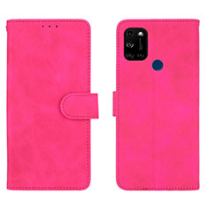 Coque Portefeuille Livre Cuir Etui Clapet L01Z pour Wiko View5 Plus Rose Rouge