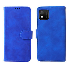 Coque Portefeuille Livre Cuir Etui Clapet L01Z pour Wiko Y52 Bleu