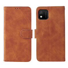 Coque Portefeuille Livre Cuir Etui Clapet L01Z pour Wiko Y52 Marron