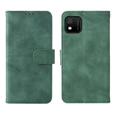 Coque Portefeuille Livre Cuir Etui Clapet L01Z pour Wiko Y52 Vert