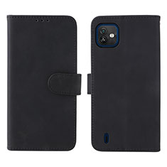 Coque Portefeuille Livre Cuir Etui Clapet L01Z pour Wiko Y82 Noir