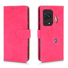 Coque Portefeuille Livre Cuir Etui Clapet L01Z pour Xiaomi Black Shark 5 Pro 5G Rose Rouge