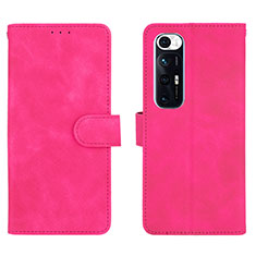 Coque Portefeuille Livre Cuir Etui Clapet L01Z pour Xiaomi Mi 10S 5G Rose Rouge