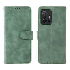 Coque Portefeuille Livre Cuir Etui Clapet L01Z pour Xiaomi Mi 11T 5G Vert