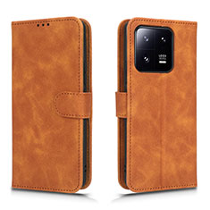 Coque Portefeuille Livre Cuir Etui Clapet L01Z pour Xiaomi Mi 13 Pro 5G Marron