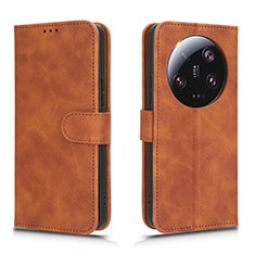 Coque Portefeuille Livre Cuir Etui Clapet L01Z pour Xiaomi Mi 13 Ultra 5G Marron