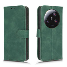 Coque Portefeuille Livre Cuir Etui Clapet L01Z pour Xiaomi Mi 13 Ultra 5G Vert