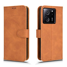 Coque Portefeuille Livre Cuir Etui Clapet L01Z pour Xiaomi Mi 13T Pro 5G Marron