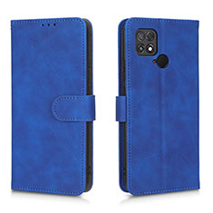 Coque Portefeuille Livre Cuir Etui Clapet L01Z pour Xiaomi Poco C40 Bleu