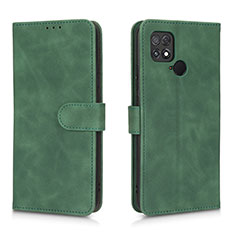 Coque Portefeuille Livre Cuir Etui Clapet L01Z pour Xiaomi Poco C40 Vert