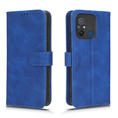 Coque Portefeuille Livre Cuir Etui Clapet L01Z pour Xiaomi Poco C55 Bleu